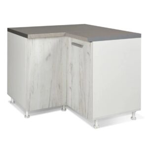 Επιδαπέδιο γωνιακό ντουλάπι σπαστό κουζίνας In DU 2K Δρυς πάγου 100/60x100/60x85εκ.