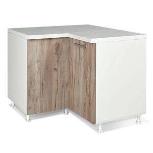 Επιδαπέδιο γωνιακό ντουλάπι σπαστό κουζίνας In DU 2K Γκρι δρυς 100/60x100/60x85εκ.