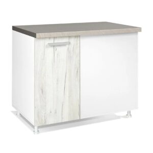 Επιδαπέδιο γωνιακό ντουλάπι κουζίνας In DU100 Δρυς πάγου 100x60x85εκ.