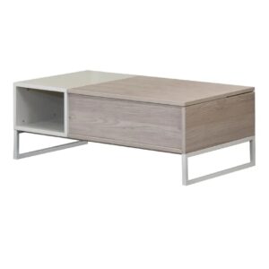 Τραπέζι σαλονιού με σερβιτόρο PEGAZ nordic δρυς/ άμμου γυαλιστερό 105x55x38