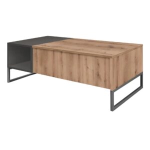 Τραπέζι σαλονιού με σερβιτόρο PEGAZ artisan/ γκρι 105x55x38