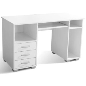 Γραφείο Ana 3F με 3 συρτάρια λευκό 130x60x75