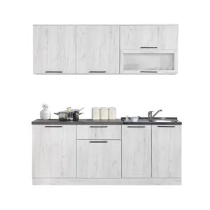 Σετ κουζίνας 2 μέτρων COMFORT 200 Δρυς πάγου