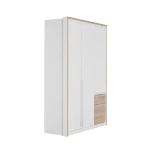 Ανοιγόμενη ντουλάπα με 2 συρτάρια KALIOPA 3V2F premium δρυς/ λευκό 147x54,5x215,5