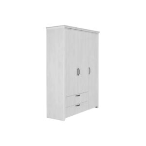 Ανοιγόμενη ντουλάπα με 2 συρτάρια RUSTIC 3V2F rustic λευκό 166,5x58x220