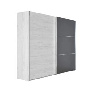 Συρόμενη ντουλάπα με μηχανισμό βαρέως τύπου AP 270 δρυς πάγου/ ανθρακί 269x64x221,5