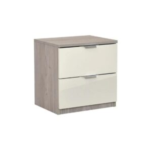 Κομοδίνο με 2 συρτάρια ELEGANCE 2F nordic δρυς/ άμμου γυαλιστερό 45x38x46,5