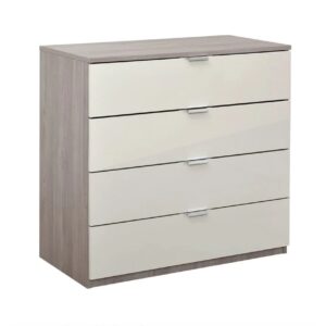 Συρταριέρα ELEGANCE 4F nordic δρυς/ άμμου γυαλιστερό 90x48x87