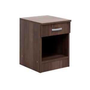 Κομοδίνο με ένα συρτάρι και θέση για βιβλία ALFA καρυδί 40x43x52