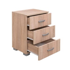 Κομοδίνο με 3 συρτάρια MATIS 3F δρυς 49x38x65