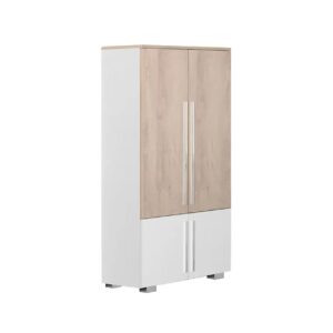 Κλειστή Βιβλιοθήκη LEONIDAS 80x154 premium δρυς/ λευκό 80x38x154