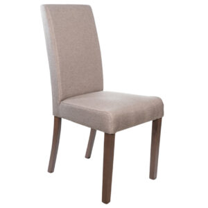 Καρέκλα τραπεζαρίας BM-LATINA με ύφασμα bombay 34 μπεζ και χρώμα ποδιού orah καρυδί