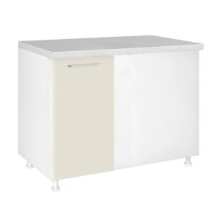 Επιδαπέδιο γωνιακό ντουλάπι κουζίνας IN MDF DU100 Μπεζ γυαλιστερό 100x60x85εκ.