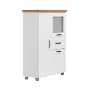 Βιτρίνα χαμηλή CONTEMPO artisan/ λευκό 94,8x38,9x132,1