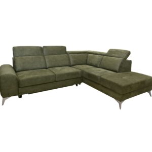 Γωνιακός καναπές με κρεβάτι Diego Πράσινο Αριστερής φορά 288x230x102εκ.