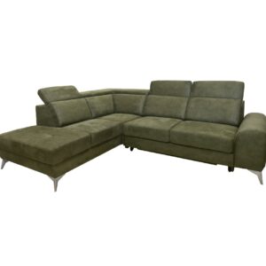 Γωνιακός καναπές με κρεβάτι Diego Πράσινο Δεξιάς φοράς 288x230x102εκ.
