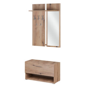 Έπιπλο εισόδου με καθρέφτη DONATELO artisan 90x37x209