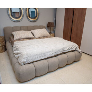 Κρεβάτι με αποθηκευτικό χώρο και σομιέ Berry Taupe 160×200