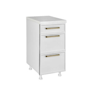 Επιδαπέδια συρταριέρα κουζίνας Alba D40 3F B Λευκό 40x60x85εκ.