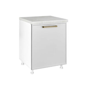 Επιδαπέδιο ντουλάπι με 1 πόρτα κουζίνας Alba D60 1V Λευκό 60x60x85εκ.