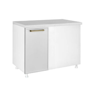 Επιδαπέδιο γωνιακό ντουλάπι κουζίνας Alba DU100 Λευκό 100x60x85εκ.