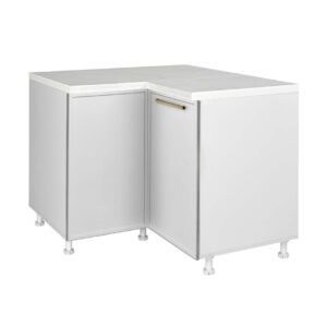 Επιδαπέδιο γωνιακό ντουλάπι σπαστό κουζίνας Alba DU 2K Λευκό 100/60x100/60x85εκ.