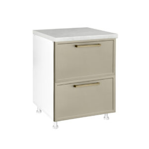 Επιδαπέδια συρταριέρα κουζίνας Alba D60 2F PL BOX Ελιάς 60x60x85εκ.