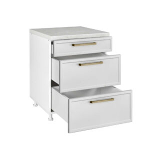 Επιδαπέδια συρταριέρα κουζίνας Alba D60 3F B Λευκό 60x60x85εκ.