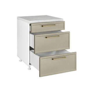 Επιδαπέδια συρταριέρα κουζίνας Alba D60 3F B Ελιάς 60x60x85εκ.