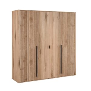 Ντουλάπα MALAGA 4V κανέλα 200x57x209