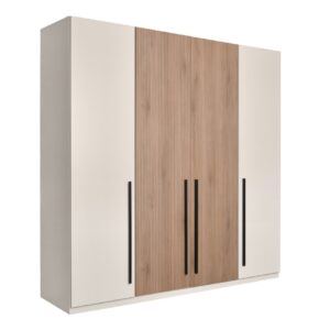 Ανοιγόμενη ντουλάπα DELUXE 4V κανέλα/ κασμίρ 220x53x220