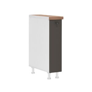 Επιδαπέδια συρταριέρα κουζίνας CONTEMPO D20 Γκρι ανθρακί 20x60x85εκ.