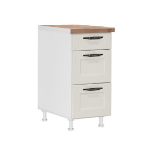 Επιδαπέδια συρταριέρα κουζίνας CONTEMPO D40 3F B Μπεζ 40x60x85εκ.