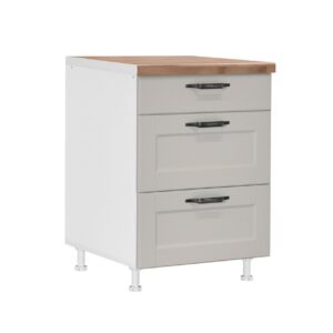 Επιδαπέδια συρταριέρα κουζίνας CONTEMPO D60 3F B Άμμου 60x60x85εκ.