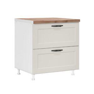 Επιδαπέδια συρταριέρα κουζίνας CONTEMPO D80 2F PL BOX Μπεζ 80x60x85εκ.