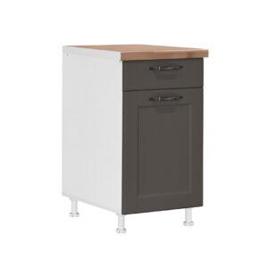 Επιδαπέδιο ντουλάπι με 1 συρτάρι κουζίνας CONTEMPO D45 KFB Γκρι ανθρακί 45x60x85εκ.