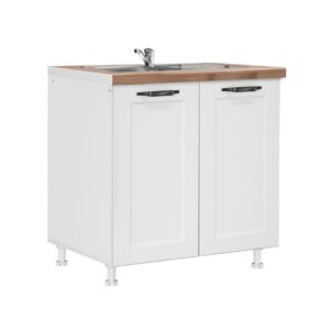 Επιδαπέδιο ντουλάπι νεροχύτη κουζίνας CONTEMPO D80 S Λευκό 80x60x85εκ.