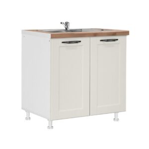 Επιδαπέδιο ντουλάπι νεροχύτη κουζίνας CONTEMPO D80 S Μπεζ 80x60x85εκ.