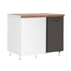 Επιδαπέδιο γωνιακό ντουλάπι κουζίνας Contempo DU100 Γκρι ανθρακί 100x60x85εκ.