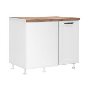 Επιδαπέδιο γωνιακό ντουλάπι κουζίνας Contempo DU100 Λευκό 100x60x85εκ.