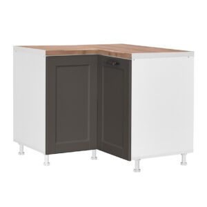 Επιδαπέδιο γωνιακό ντουλάπι σπαστό κουζίνας CONTEMPO DU 2K Γκρι ανθρακί 100/60x100/60x85εκ.