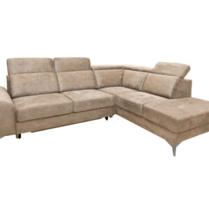 Γωνιακός καναπές με κρεβάτι Diego Μπεζ Αριστερής φορά 288x230x102εκ.