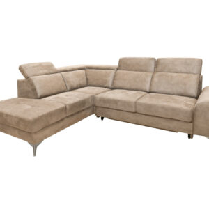 Γωνιακός καναπές με κρεβάτι Diego Μπεζ Δεξιάς φορά 288x230x102εκ.
