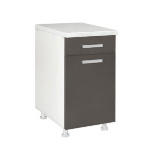 Επιδαπέδιο ντουλάπι με συρτάρι κουζίνας In D45 KF Γκρι ανθρακί 45x60x85εκ.