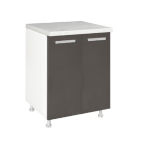 Επιδαπέδιο ντουλάπι κουζίνας In D60 Γκρι ανθρακί 60x60x85εκ.