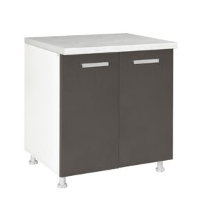 Επιδαπέδιο ντουλάπι κουζίνας In D80 Γκρι ανθρακί 80x60x85εκ.