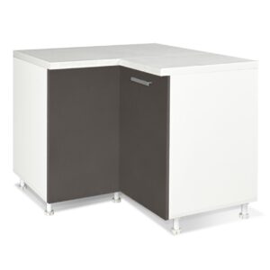 Επιδαπέδιο γωνιακό ντουλάπι σπαστό κουζίνας In DU 2K Γκρι ανθρακί 100/60x100/60x85εκ.