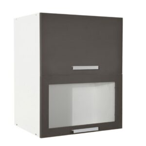 Επιτοίχιο ντουλάπι κουζίνας σπαστό In VH60 B Γκρι ανθρακί 60x31x72εκ.