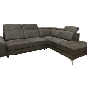 Γωνιακός καναπές με κρεβάτι Diego Γκρι Αριστερής φορά 288x230x102εκ.