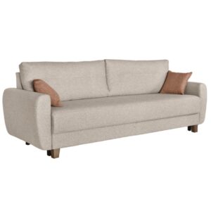 Τριθέσιος καναπές κρεβάτι με ανεξάρτητα ελατήρια και αποθήκευση PERLA Lukka 12 236x98x78